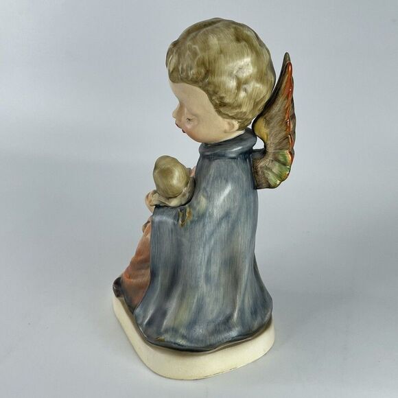 Angel Holding Baby Doll Dog Puppy Figurine VTG NAPCO JAPAN 6.5 Inch Repaired - Picture 3 of 10